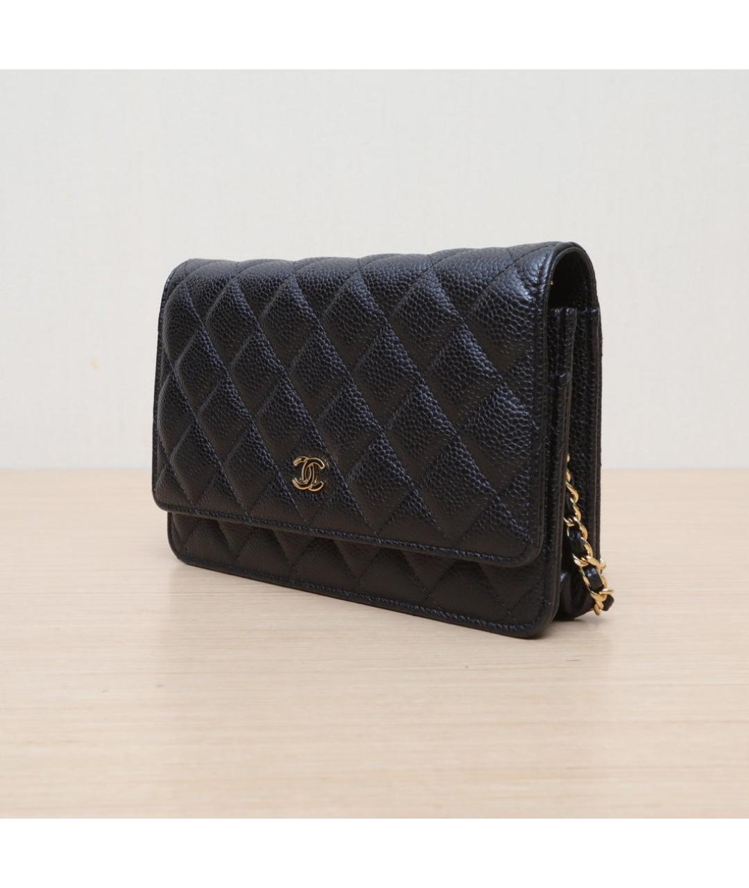 CHANEL Черная кожаная сумка через плечо, фото 4