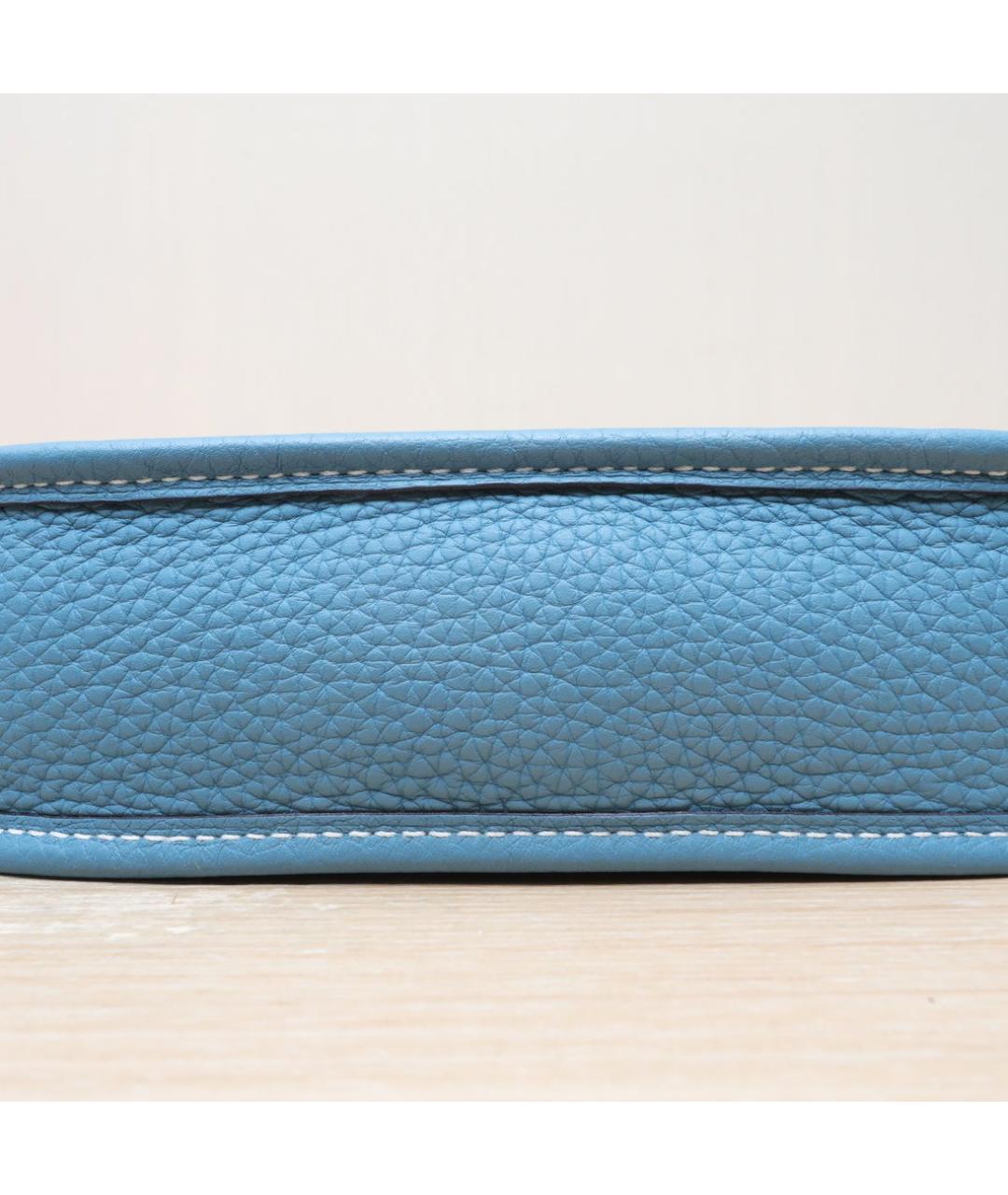 HERMES Голубая кожаная сумка через плечо, фото 8