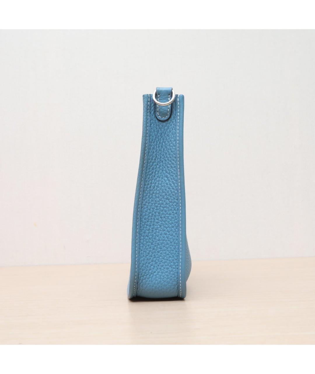 HERMES Голубая кожаная сумка через плечо, фото 5