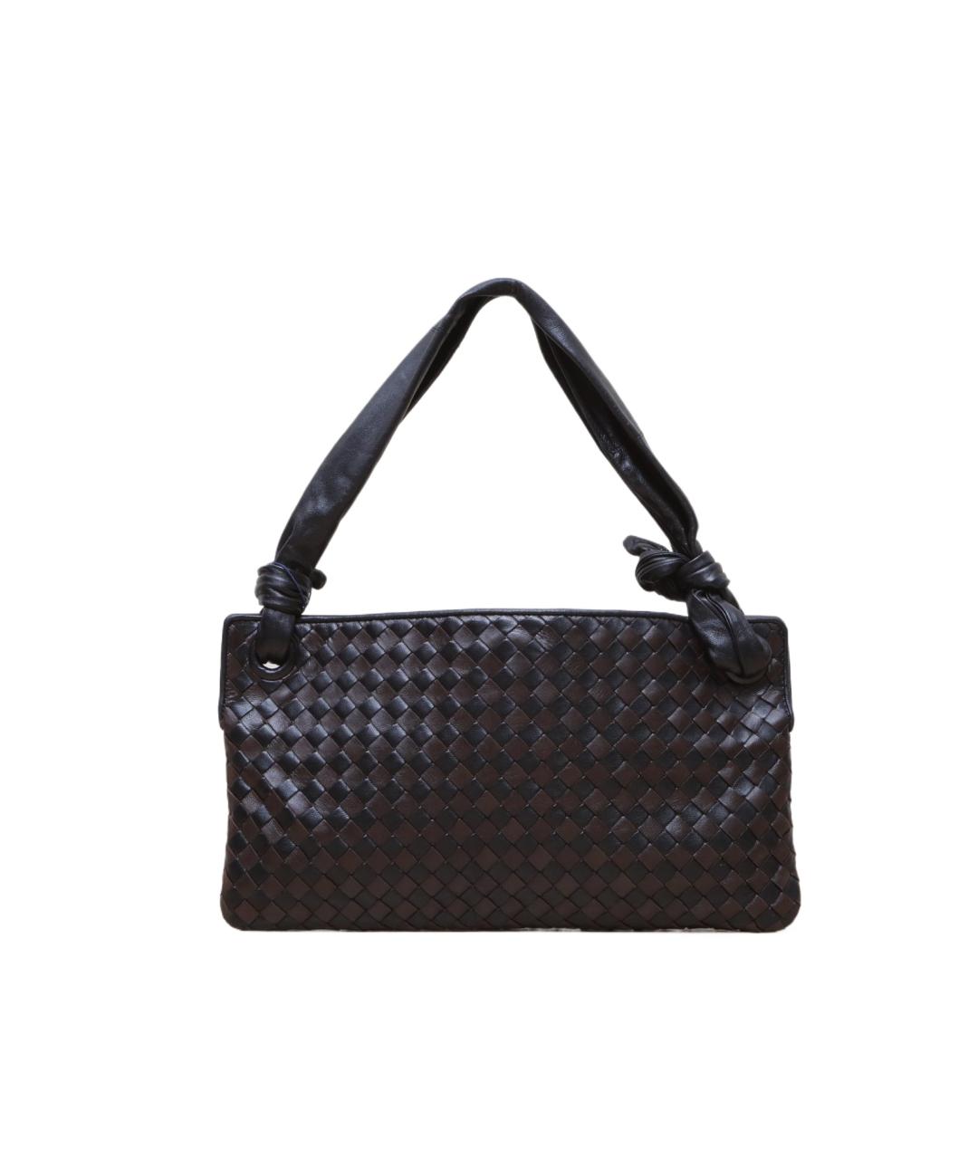 BOTTEGA VENETA Черная кожаная сумка через плечо, фото 1