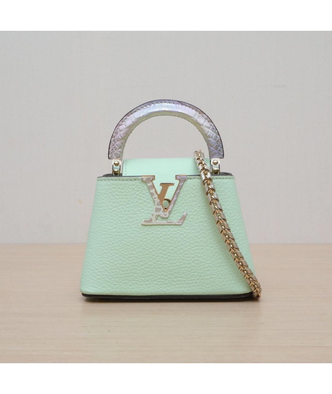 LOUIS VUITTON Салатовая сумка через плечо из экзотической кожи, фото 2