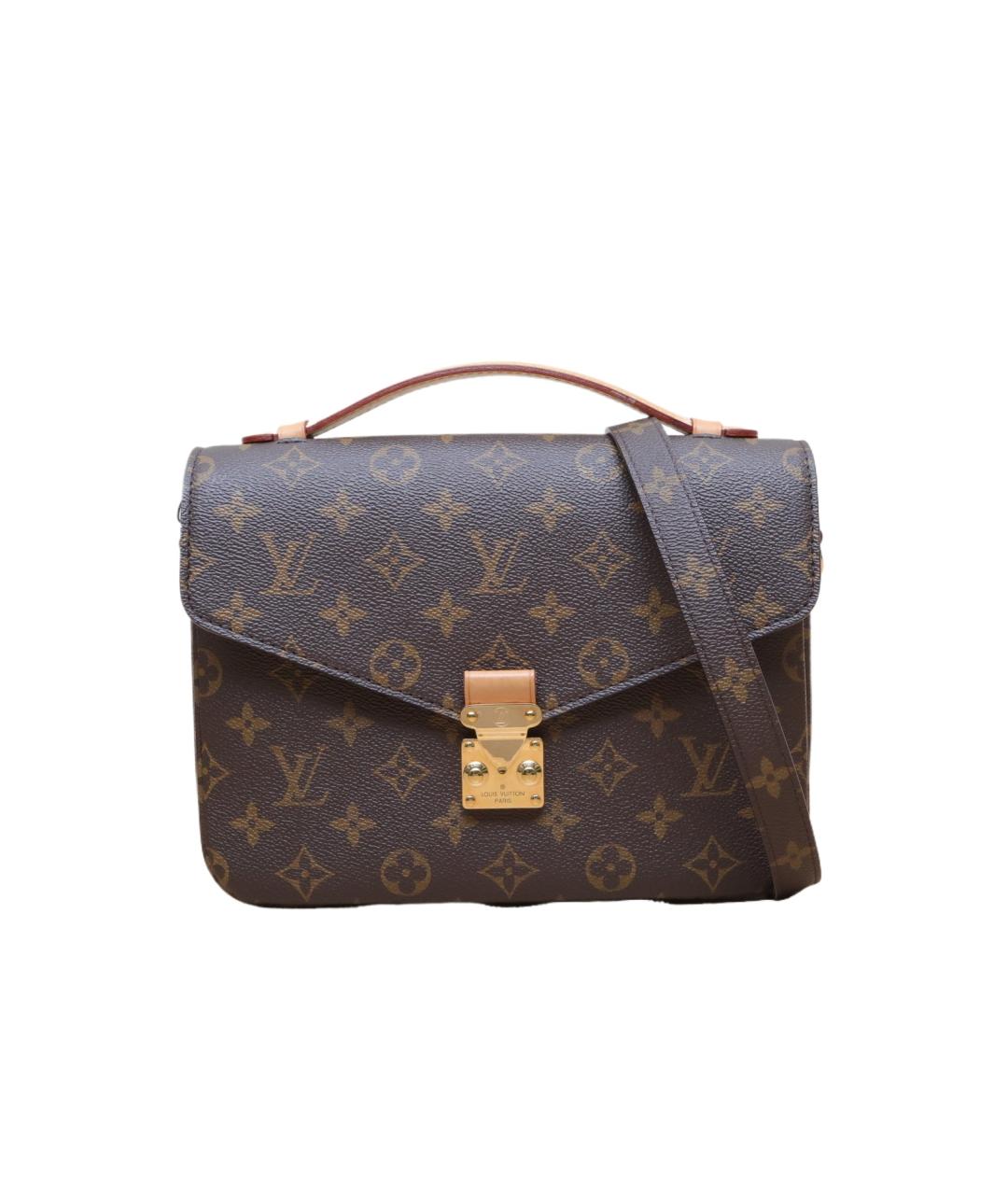LOUIS VUITTON Коричневая кожаная сумка через плечо, фото 1