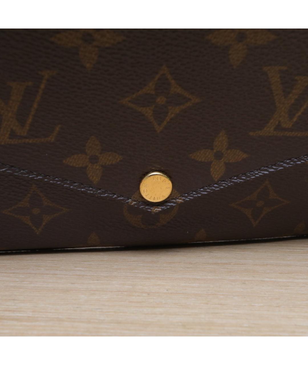 LOUIS VUITTON Коричневая кожаная сумка через плечо, фото 8