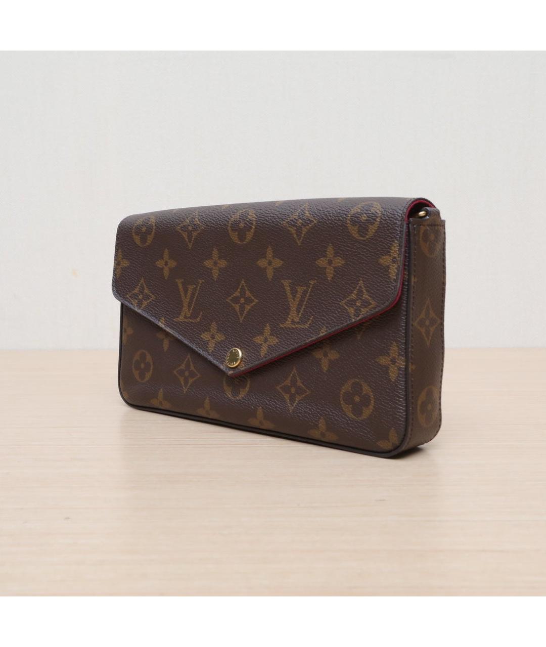 LOUIS VUITTON Коричневая кожаная сумка через плечо, фото 4