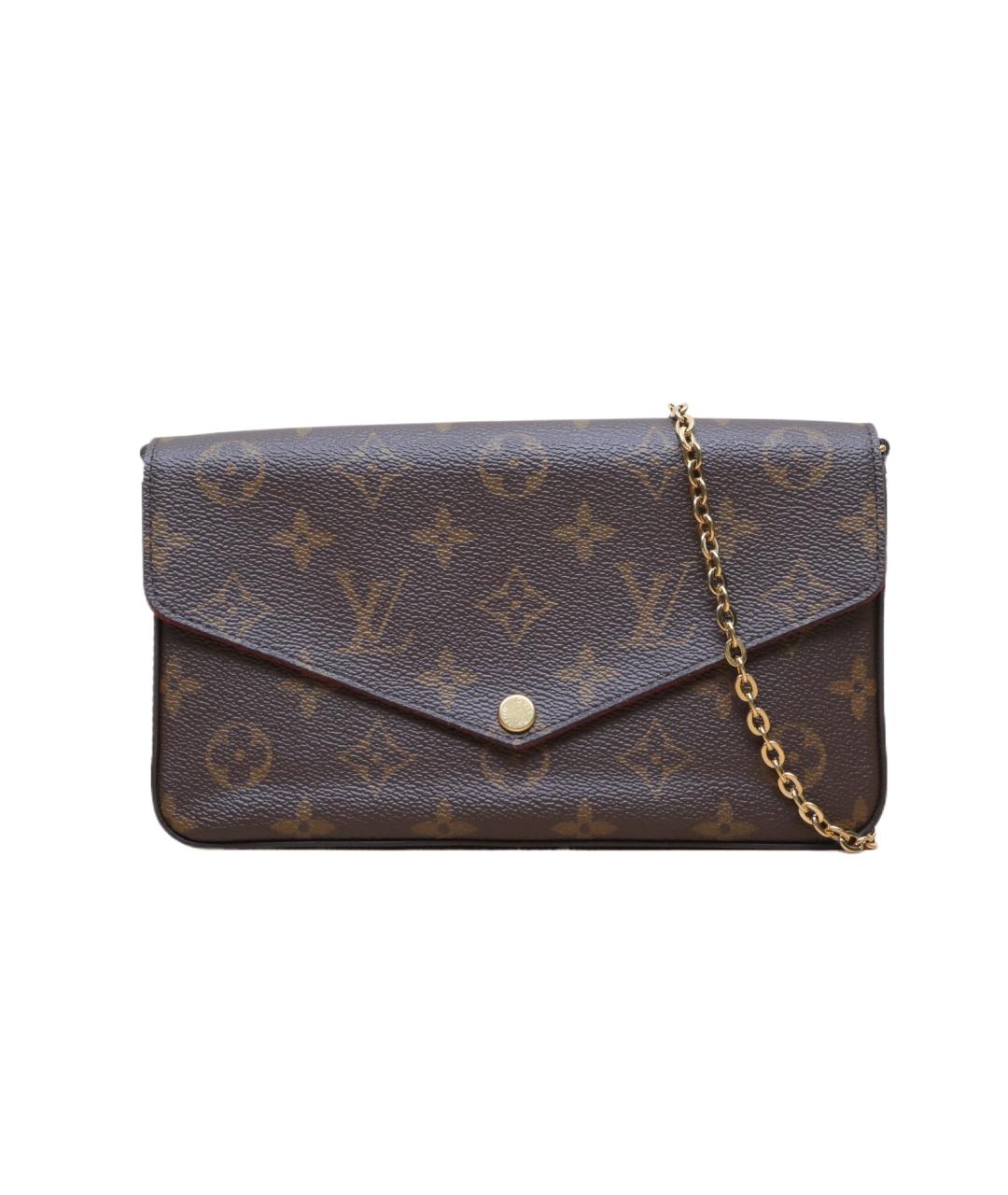 LOUIS VUITTON Коричневая кожаная сумка через плечо, фото 1