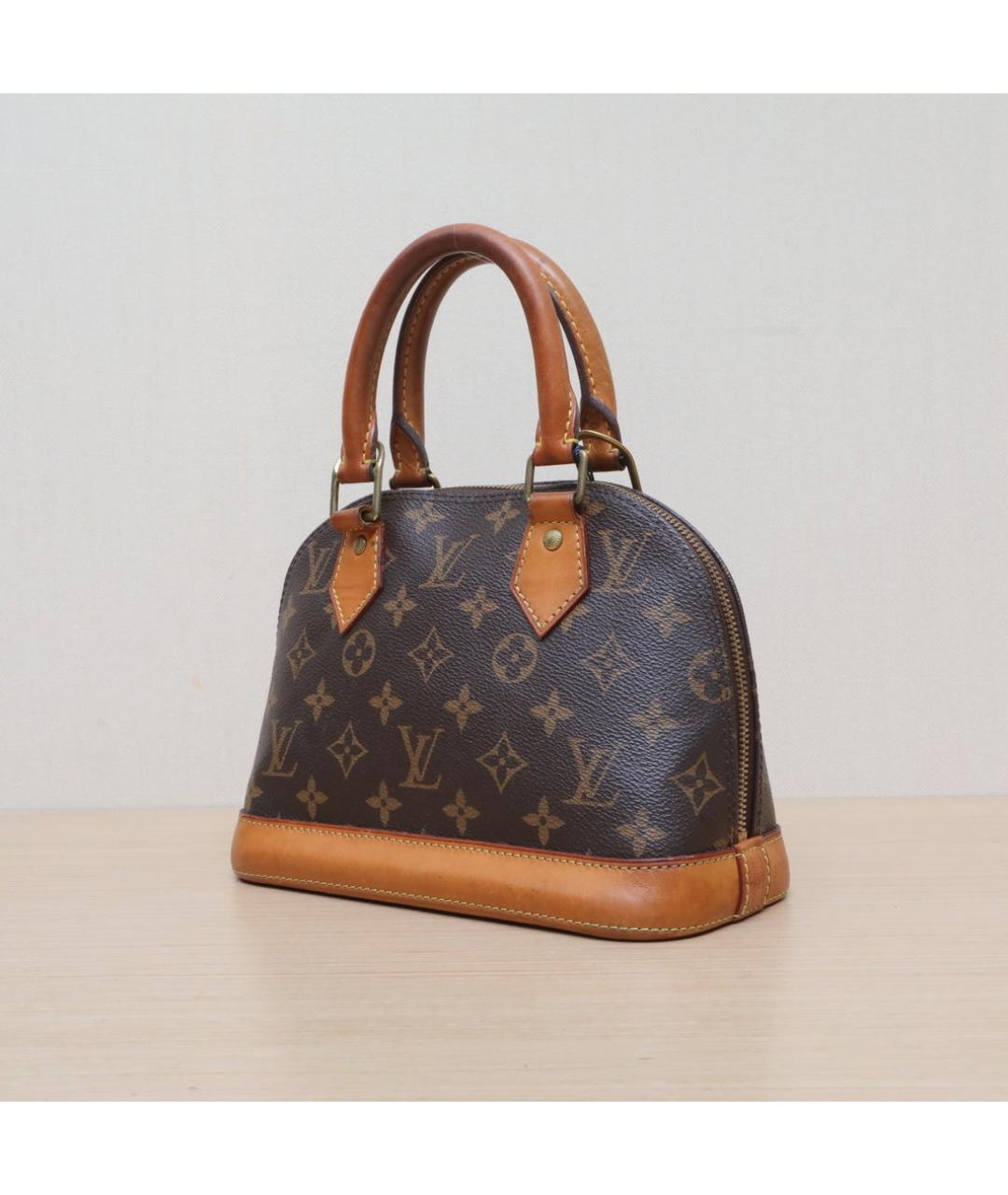 LOUIS VUITTON Коричневая кожаная сумка через плечо, фото 4