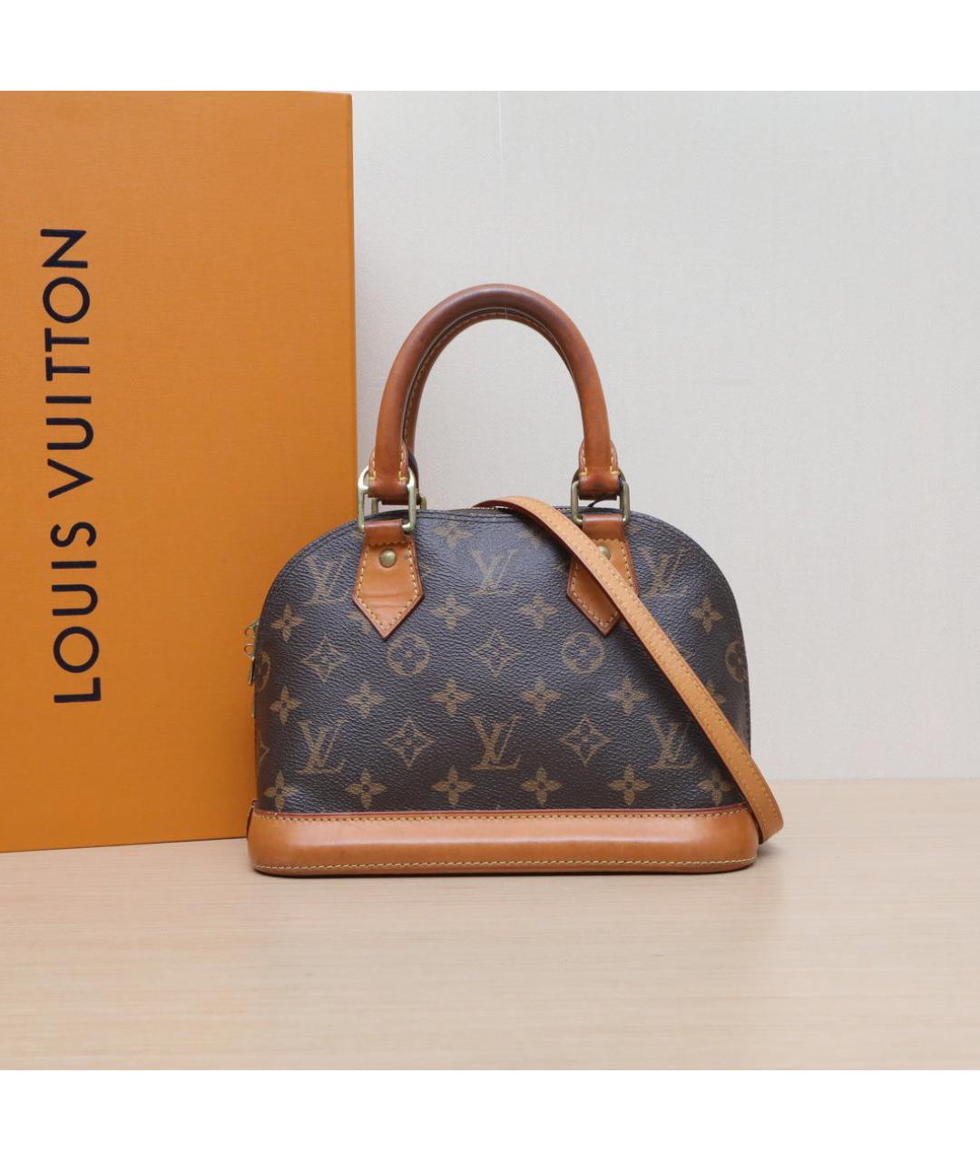 LOUIS VUITTON Коричневая кожаная сумка через плечо, фото 2