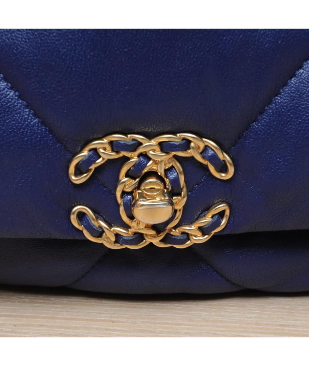 CHANEL Синяя кожаная сумка через плечо, фото 8