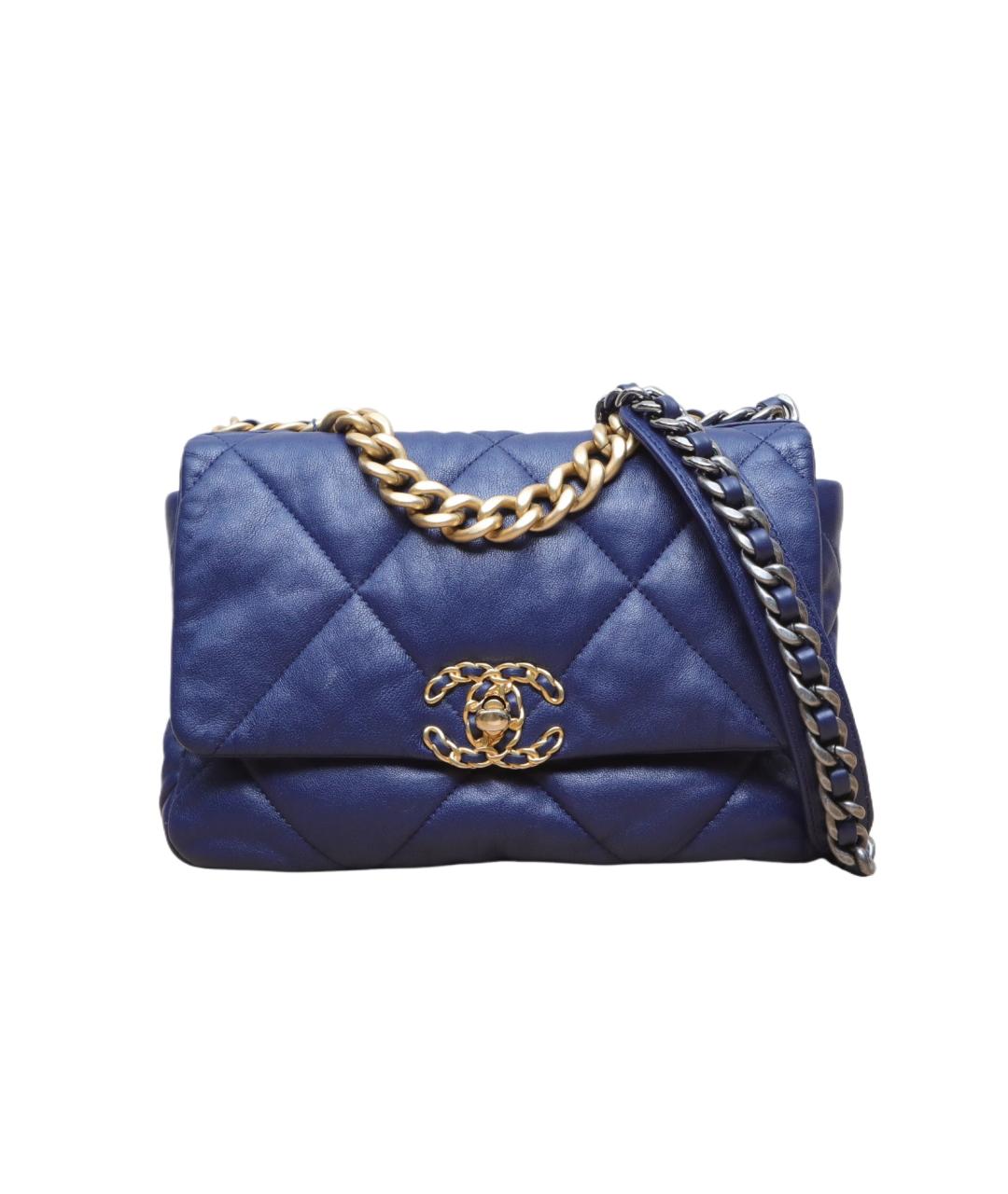 CHANEL Синяя кожаная сумка через плечо, фото 1