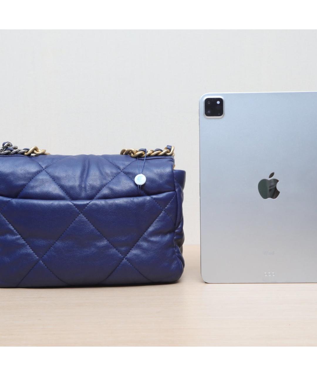 CHANEL Синяя кожаная сумка через плечо, фото 7