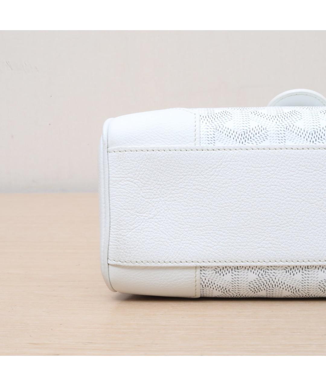 GOYARD Белая кожаная сумка через плечо, фото 9