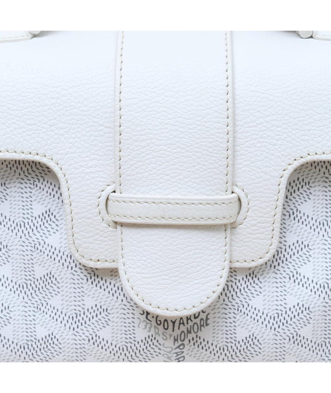 GOYARD Белая кожаная сумка через плечо, фото 8