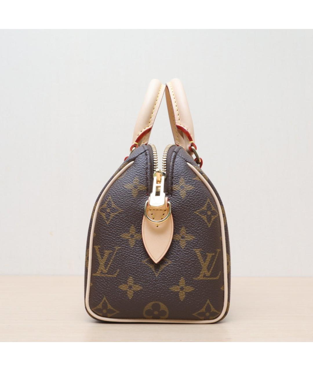 LOUIS VUITTON Коричневая кожаная сумка через плечо, фото 5