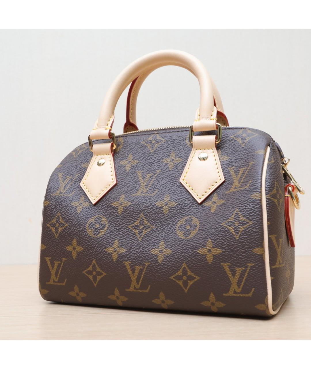 LOUIS VUITTON Коричневая кожаная сумка через плечо, фото 4