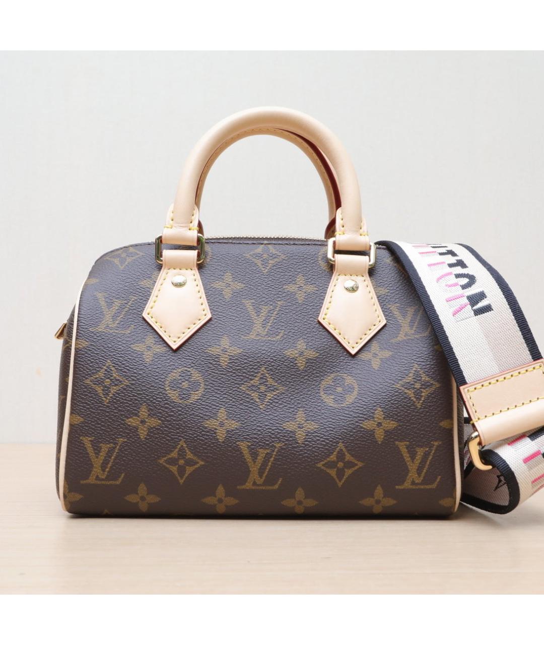 LOUIS VUITTON Коричневая кожаная сумка через плечо, фото 3