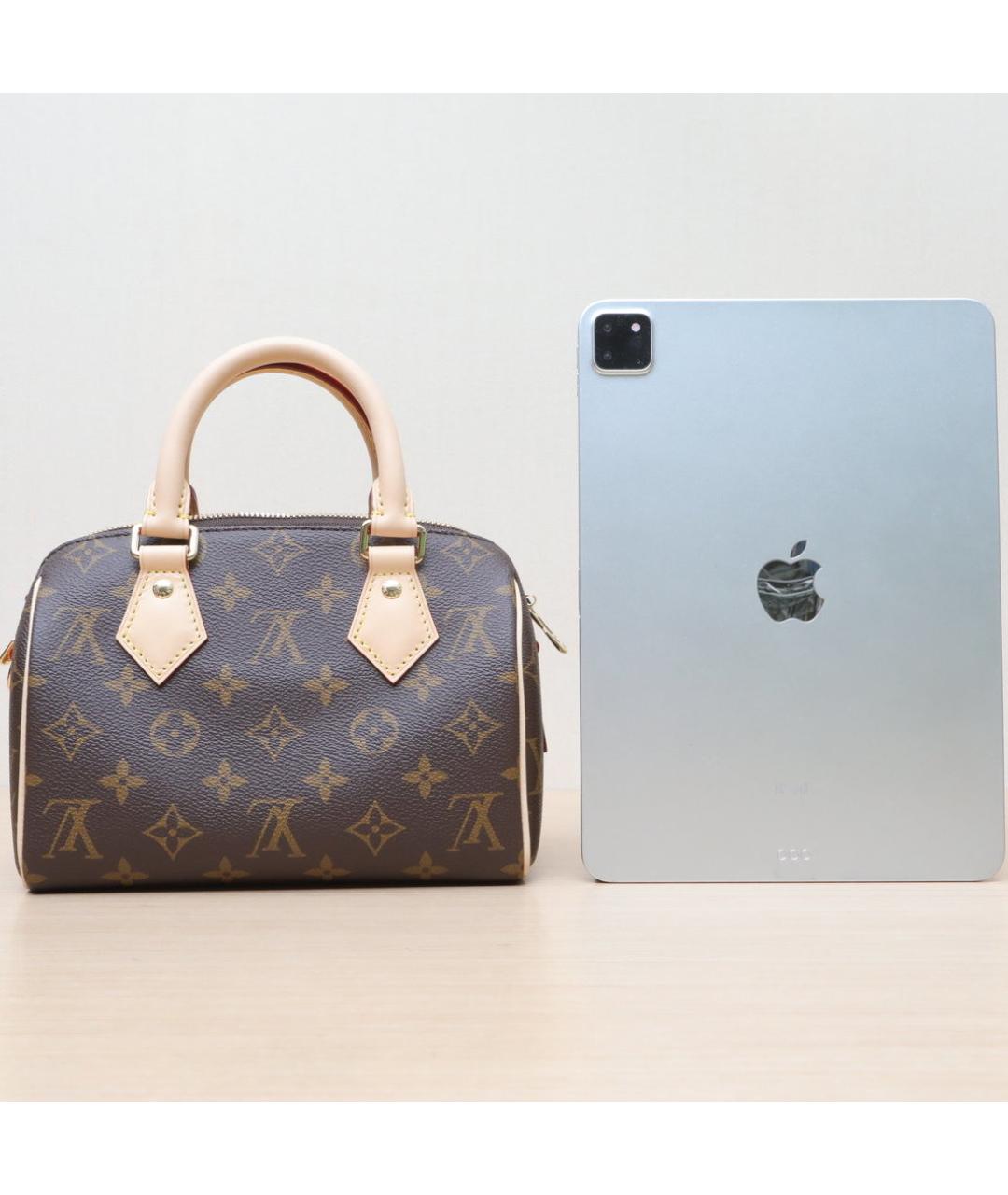 LOUIS VUITTON Коричневая кожаная сумка через плечо, фото 7