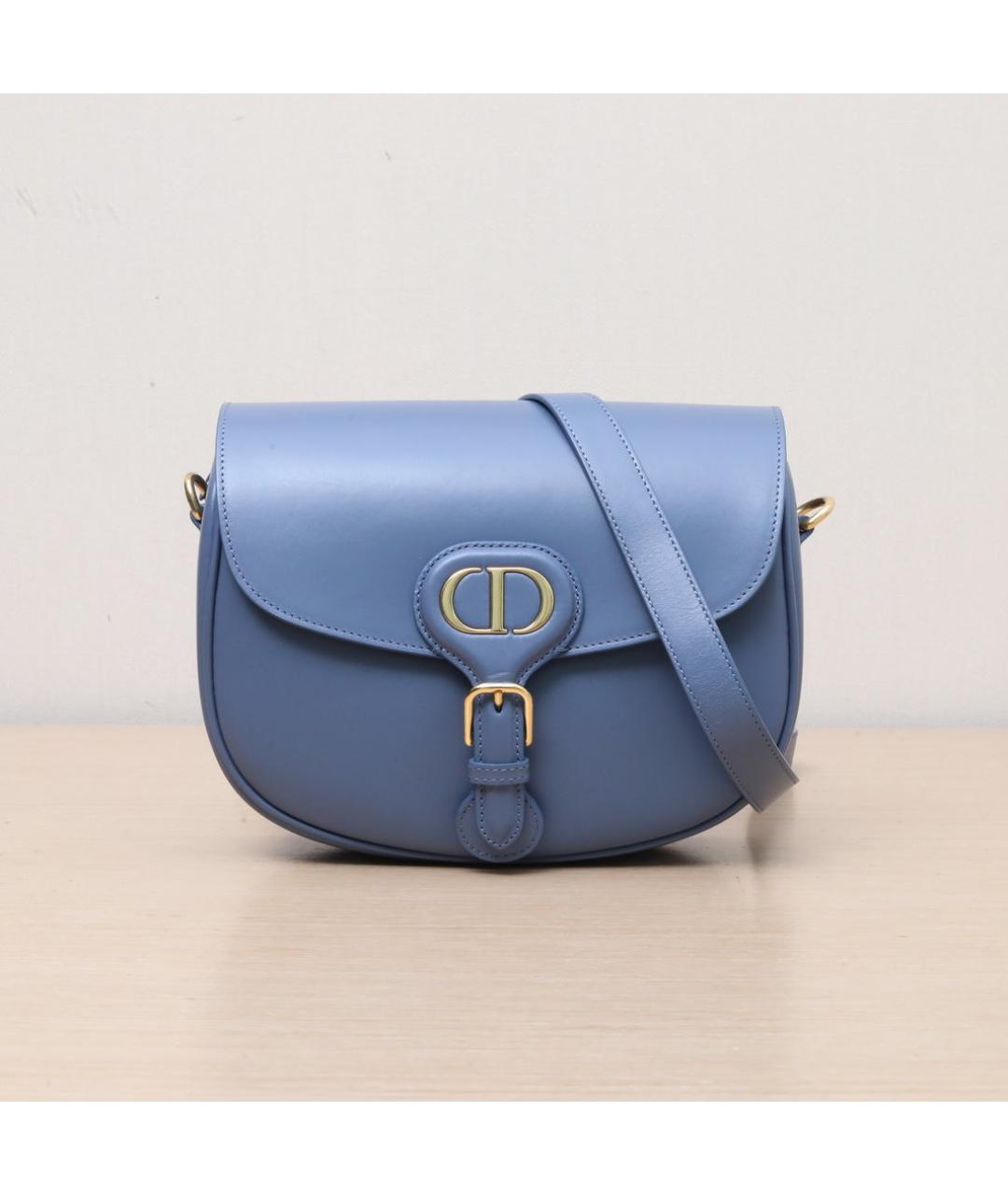 CHRISTIAN DIOR Синяя кожаная сумка через плечо, фото 3