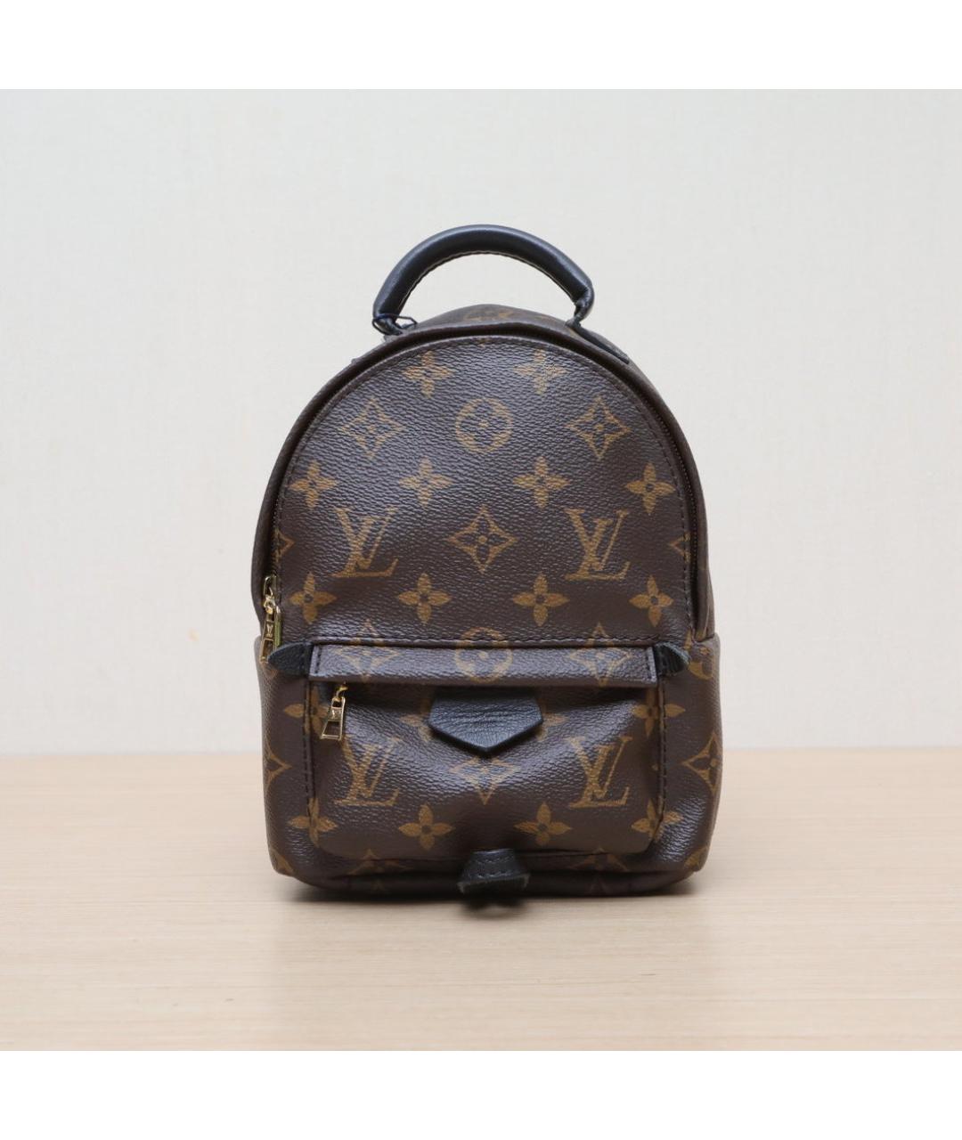LOUIS VUITTON Коричневый кожаный рюкзак, фото 3