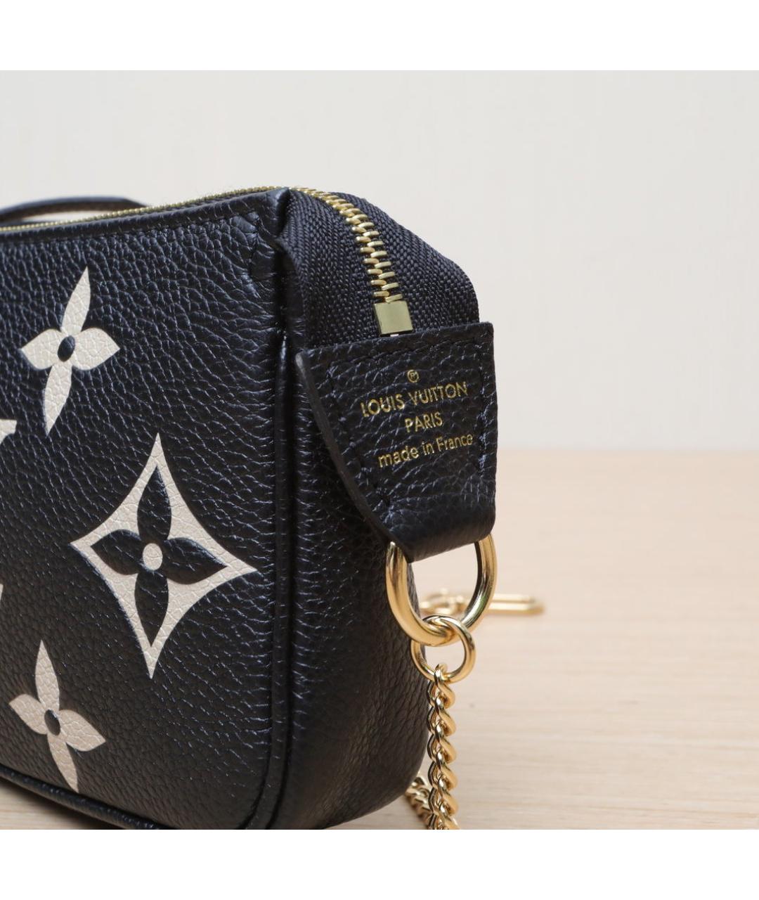 LOUIS VUITTON Черная кожаная сумка через плечо, фото 8