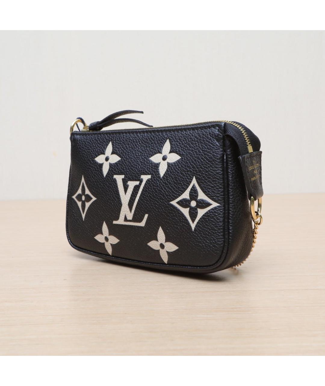 LOUIS VUITTON Черная кожаная сумка через плечо, фото 4