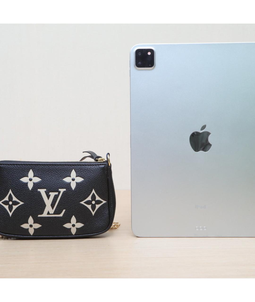 LOUIS VUITTON Черная кожаная сумка через плечо, фото 7