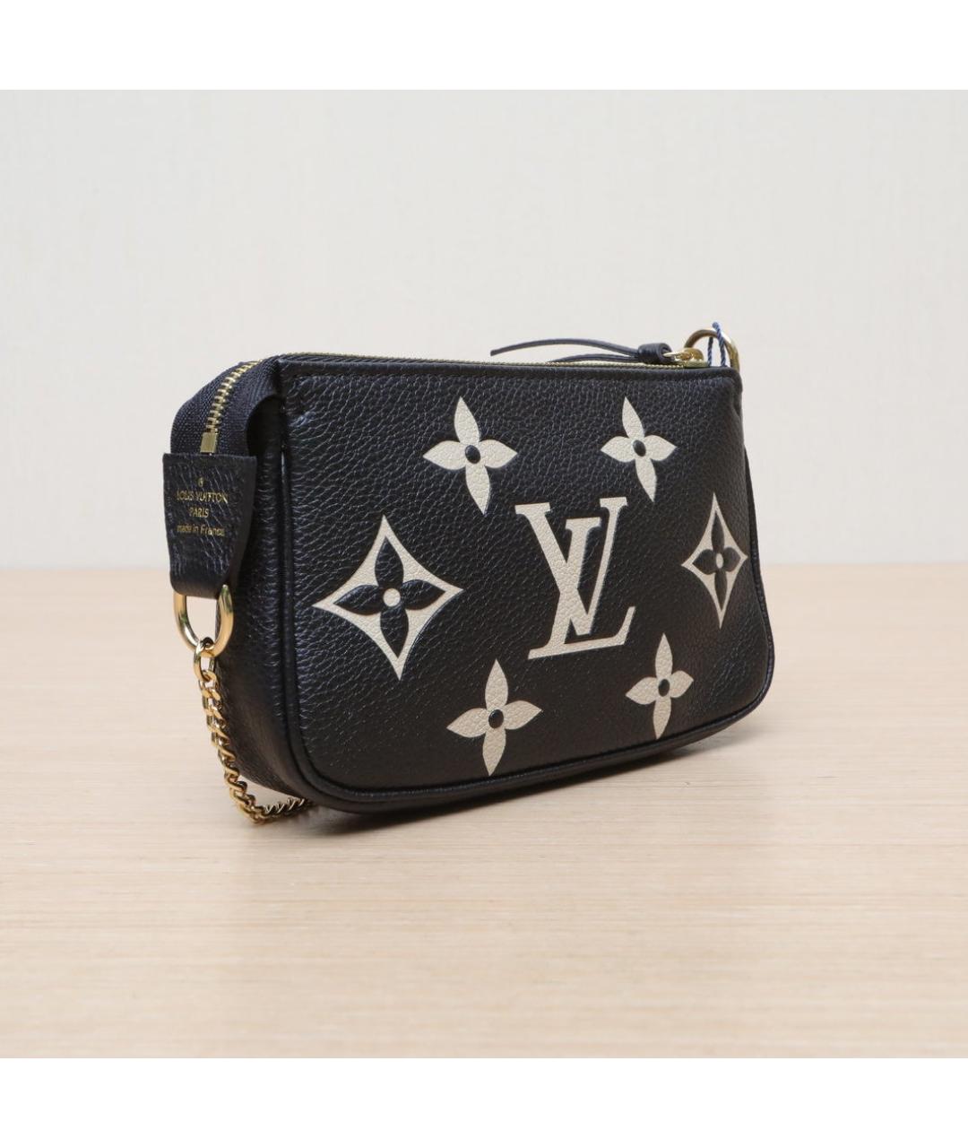 LOUIS VUITTON Черная кожаная сумка через плечо, фото 6