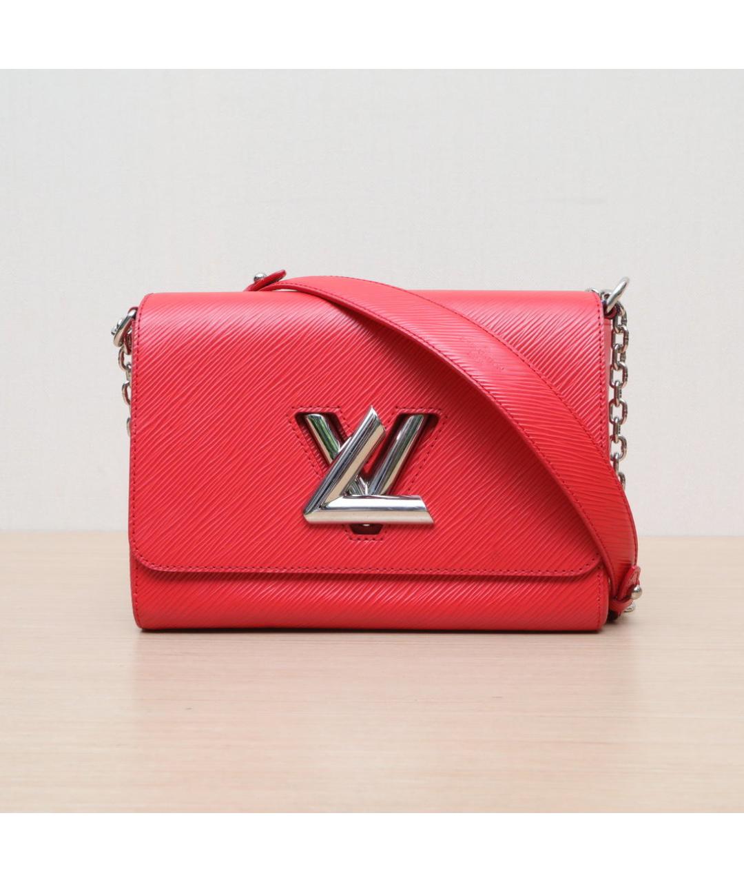 LOUIS VUITTON Красная кожаная сумка через плечо, фото 3