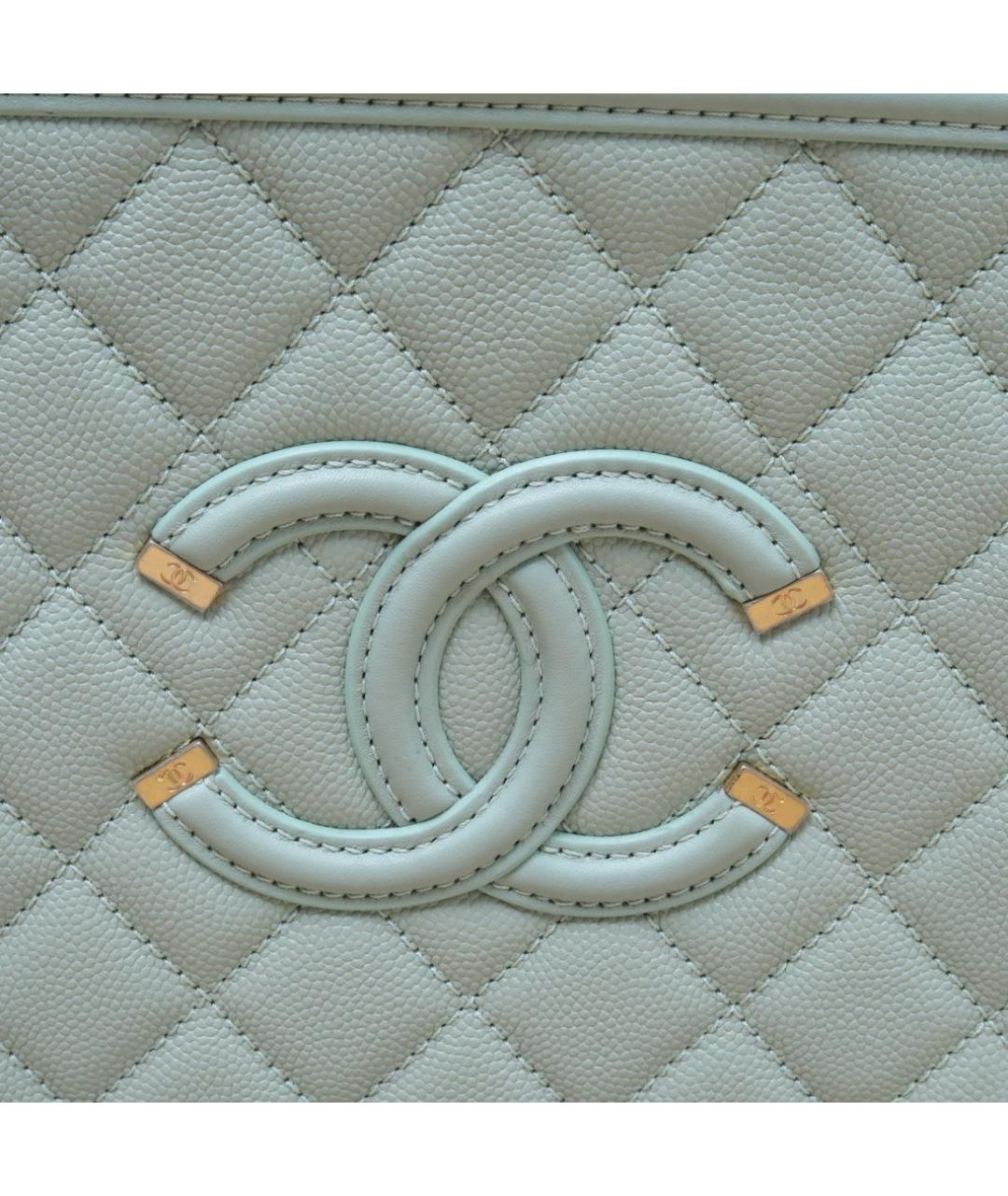 CHANEL Голубая кожаная сумка через плечо, фото 8