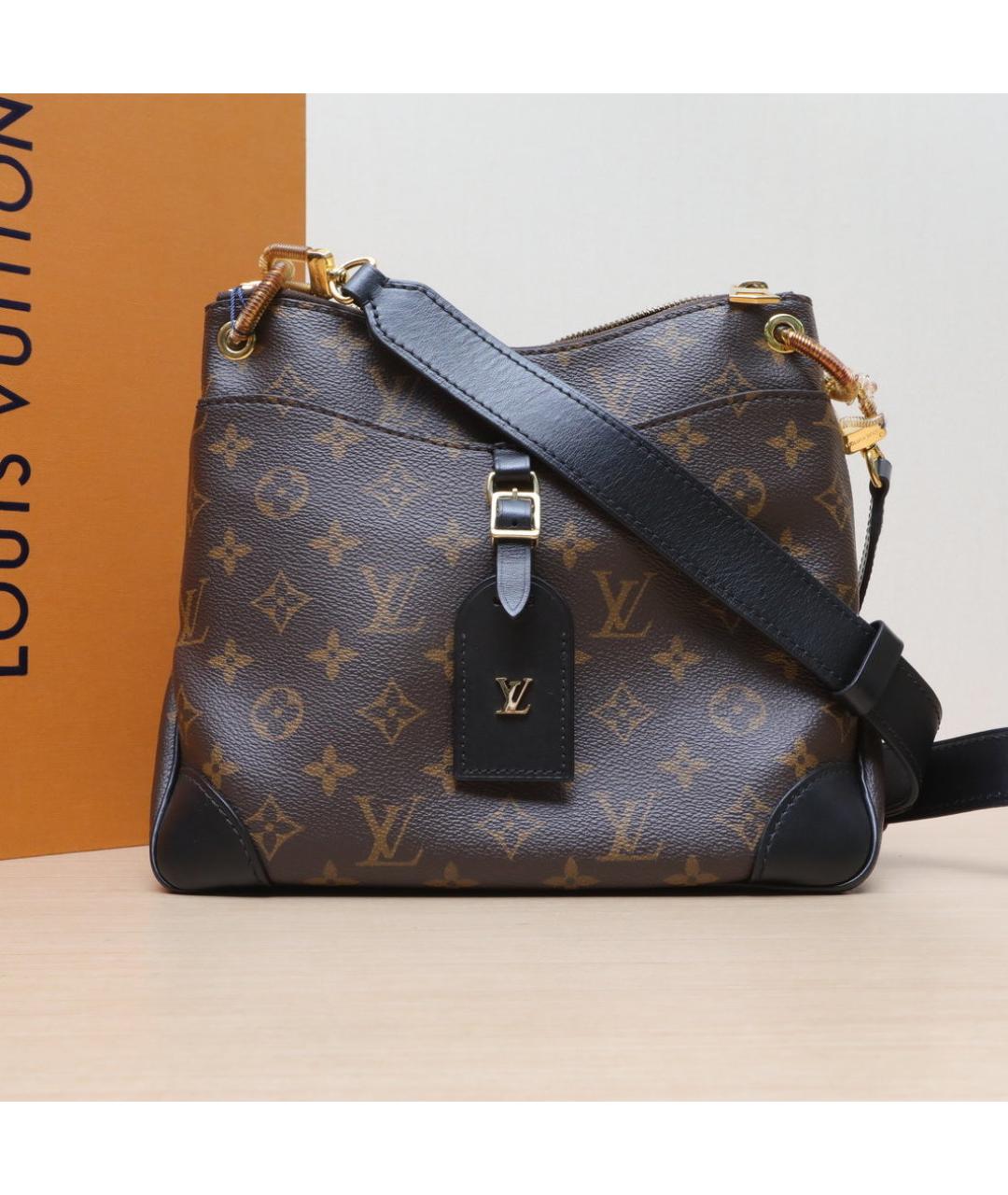LOUIS VUITTON Коричневая кожаная сумка через плечо, фото 2
