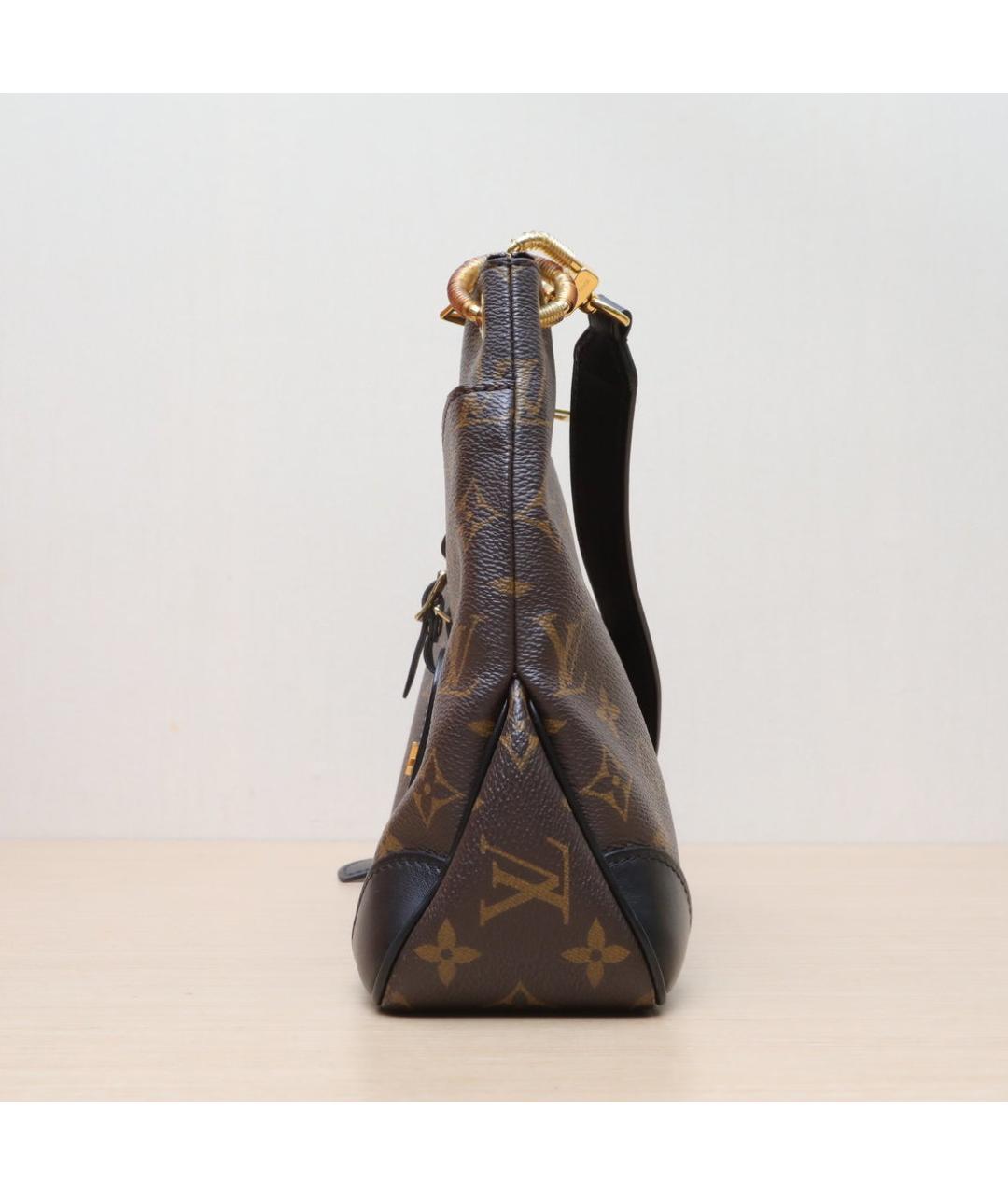 LOUIS VUITTON Коричневая кожаная сумка через плечо, фото 5