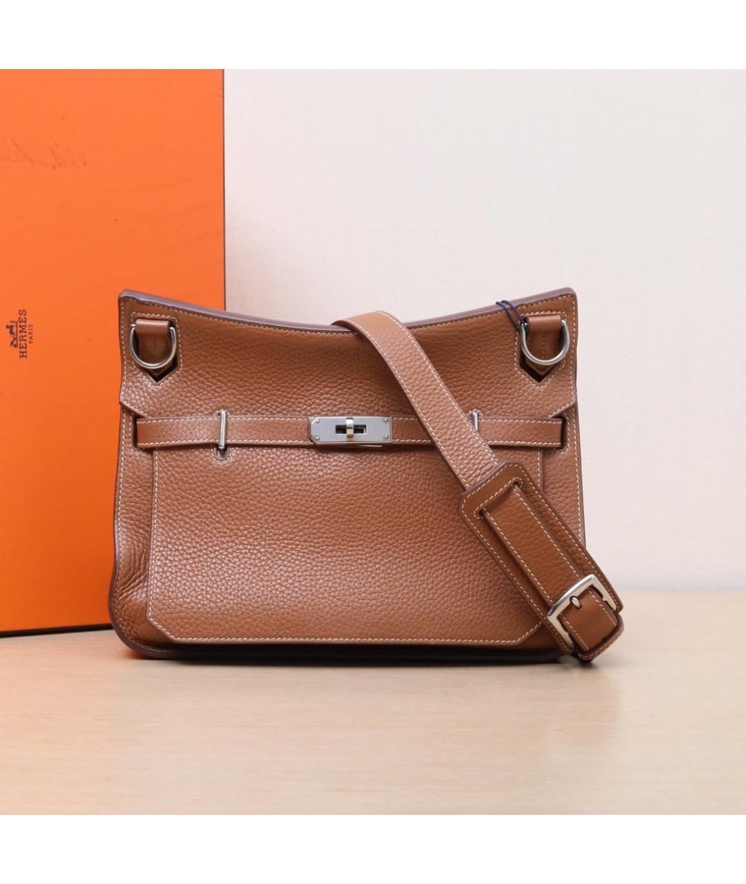 HERMES Коричневая кожаная сумка через плечо, фото 2