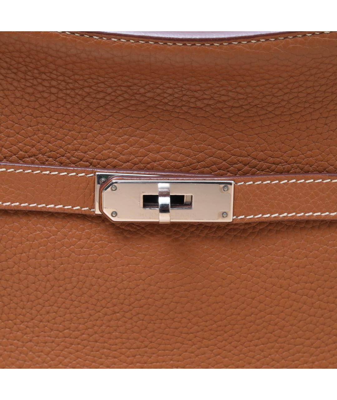 HERMES Коричневая кожаная сумка через плечо, фото 8