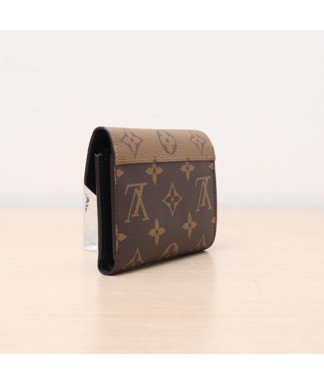 LOUIS VUITTON Коричневый кожаный кошелек, фото 6