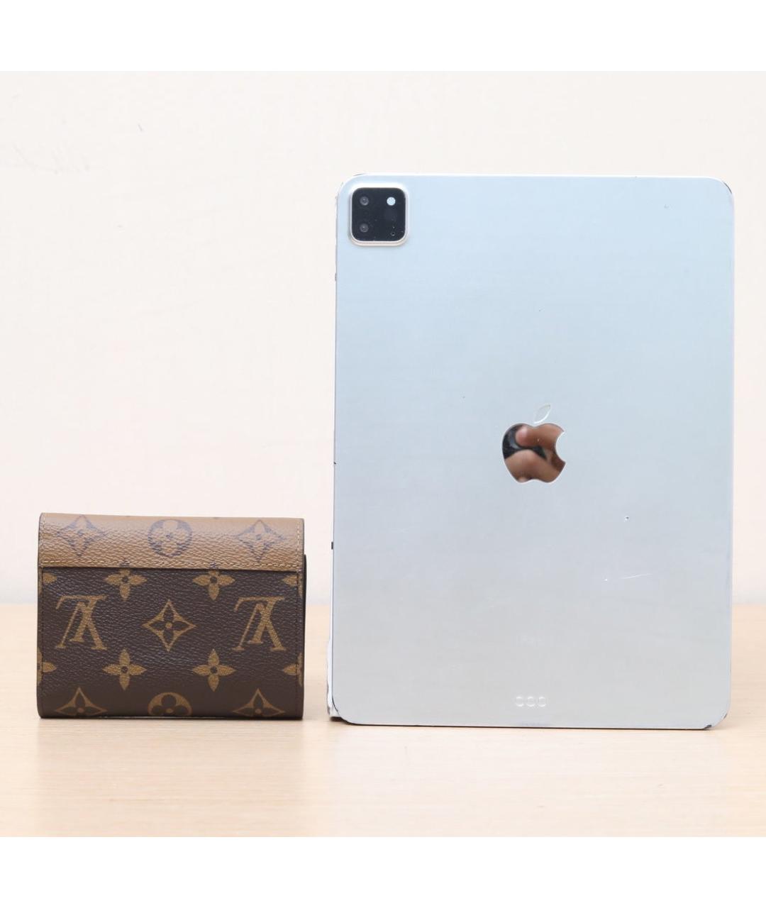 LOUIS VUITTON Коричневый кожаный кошелек, фото 7