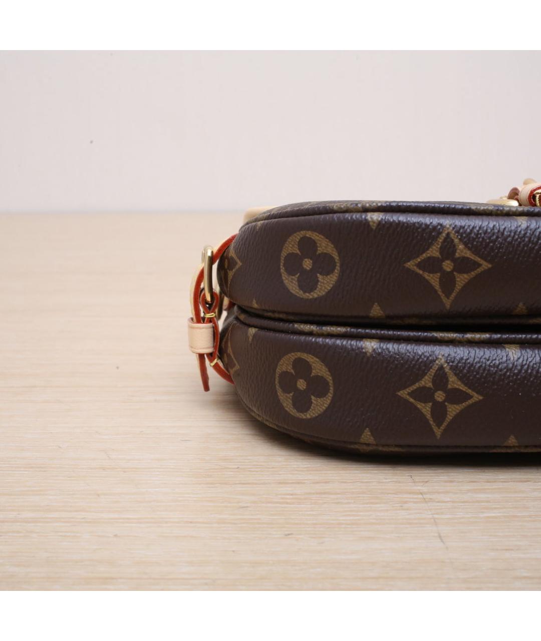 LOUIS VUITTON Коричневая кожаная сумка через плечо, фото 9