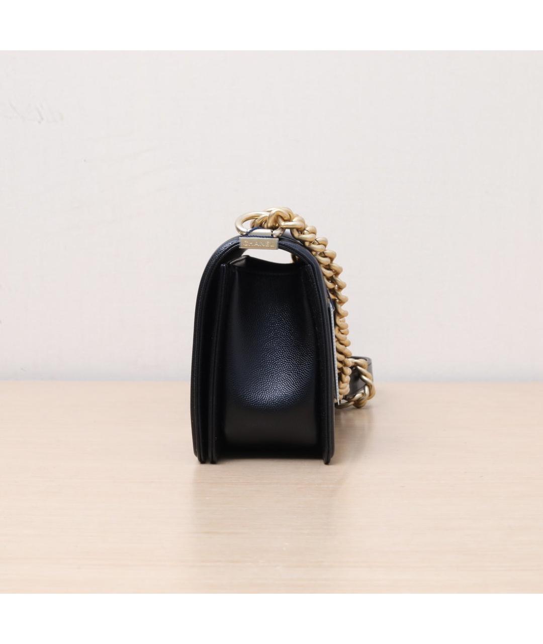 CHANEL Черная кожаная сумка через плечо, фото 5