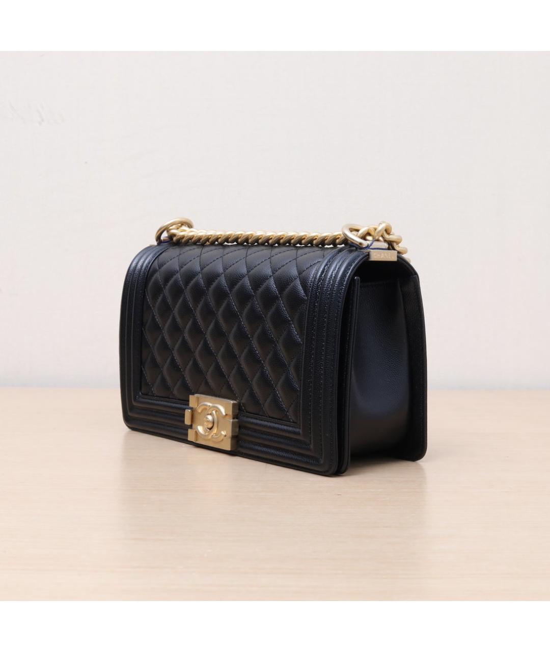 CHANEL Черная кожаная сумка через плечо, фото 4