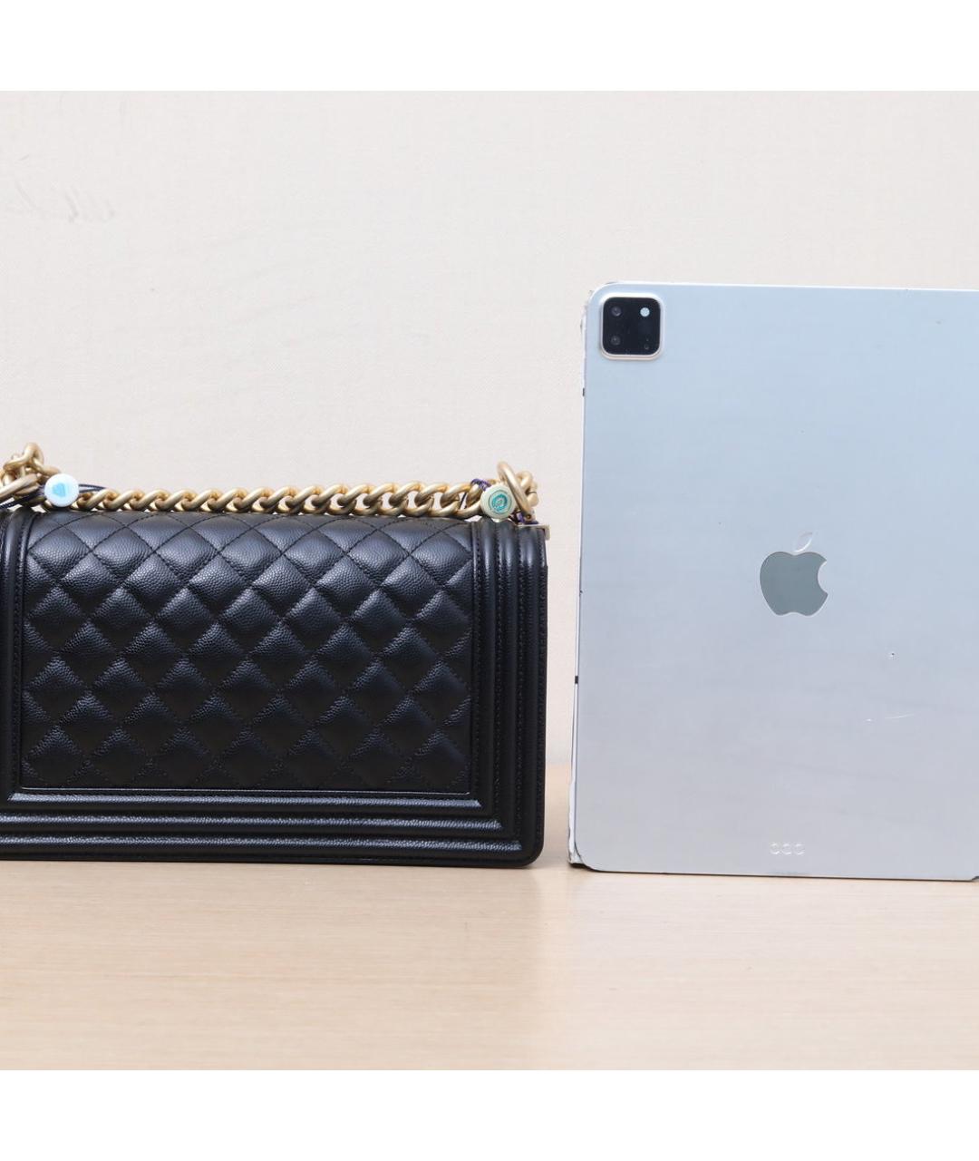 CHANEL Черная кожаная сумка через плечо, фото 7