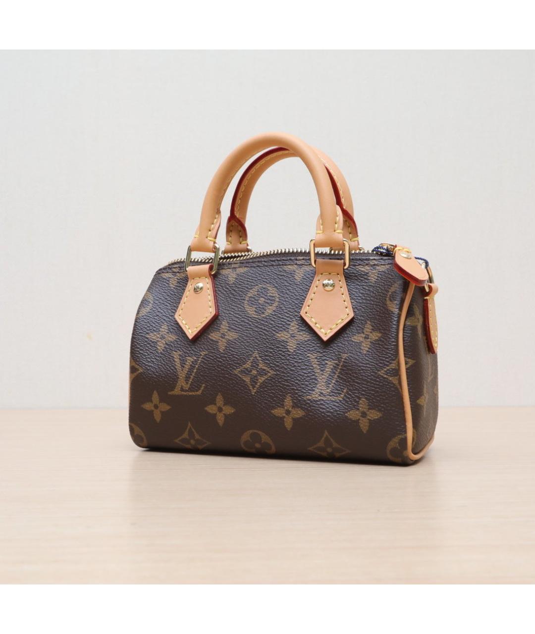 LOUIS VUITTON Коричневая кожаная сумка через плечо, фото 4
