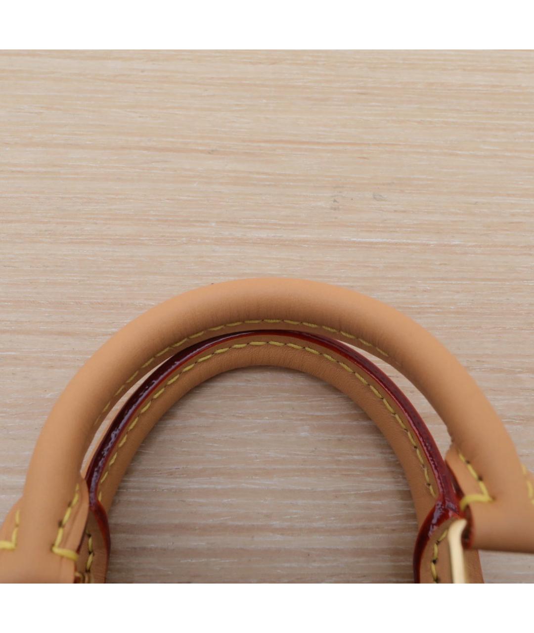 LOUIS VUITTON Коричневая кожаная сумка через плечо, фото 9