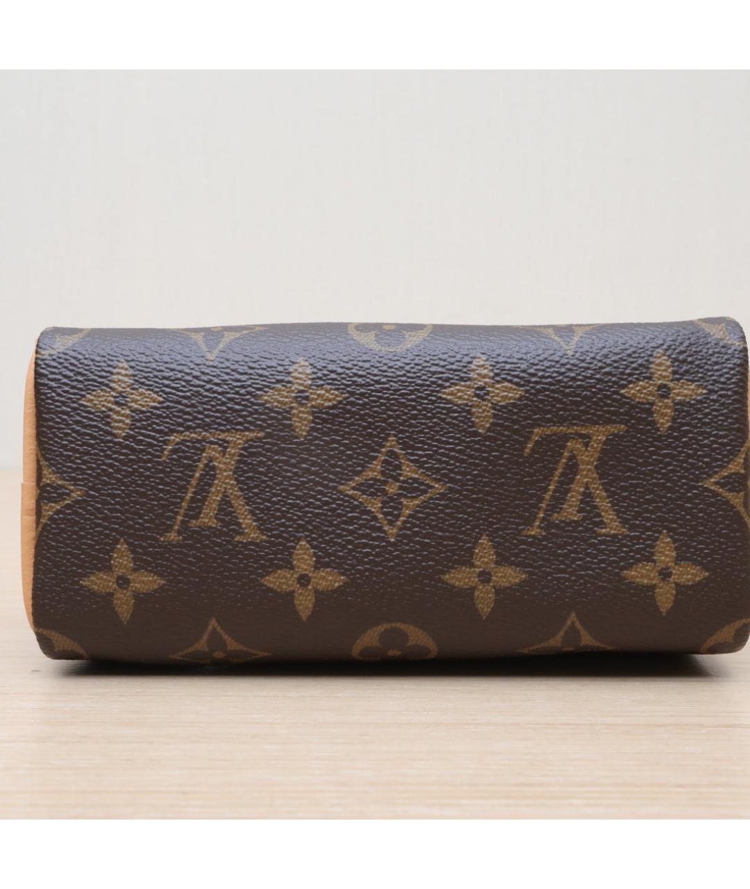 LOUIS VUITTON Коричневая кожаная сумка через плечо, фото 8
