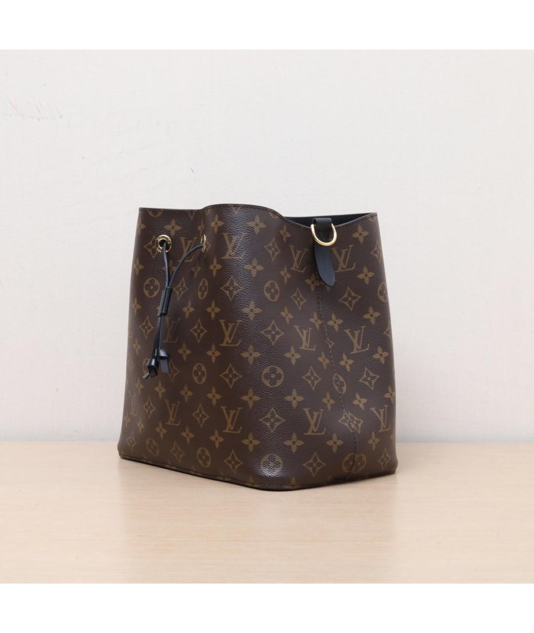 LOUIS VUITTON Коричневая кожаная сумка через плечо, фото 4