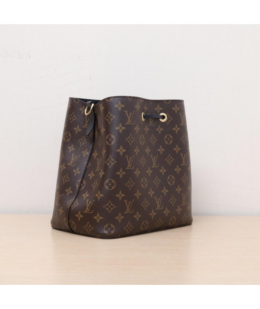 LOUIS VUITTON Коричневая кожаная сумка через плечо, фото 6