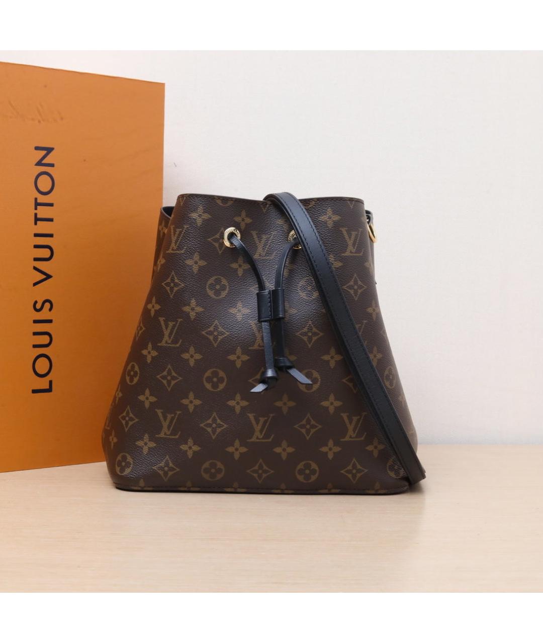 LOUIS VUITTON Коричневая кожаная сумка через плечо, фото 2