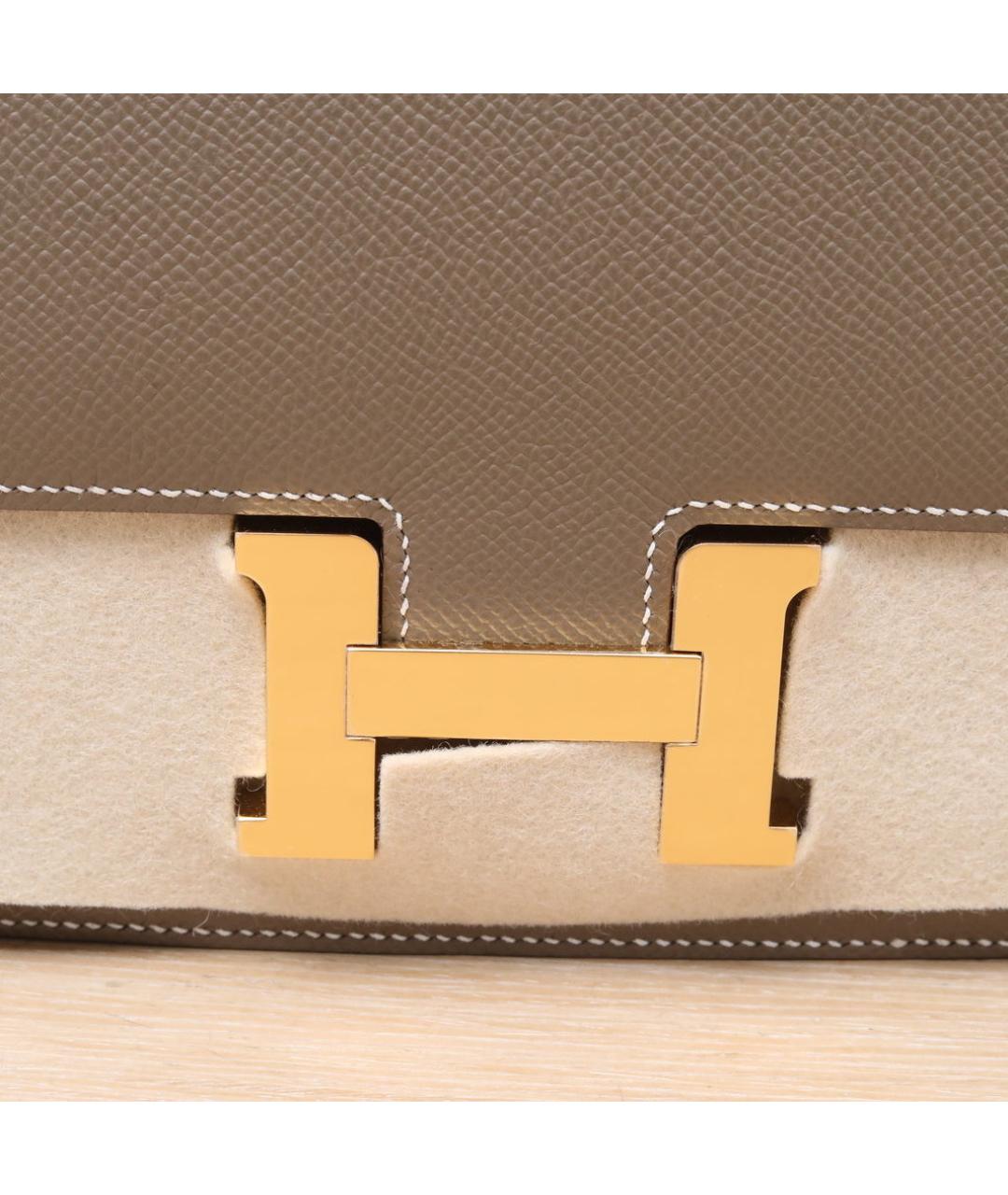 HERMES Коричневая кожаная сумка через плечо, фото 8