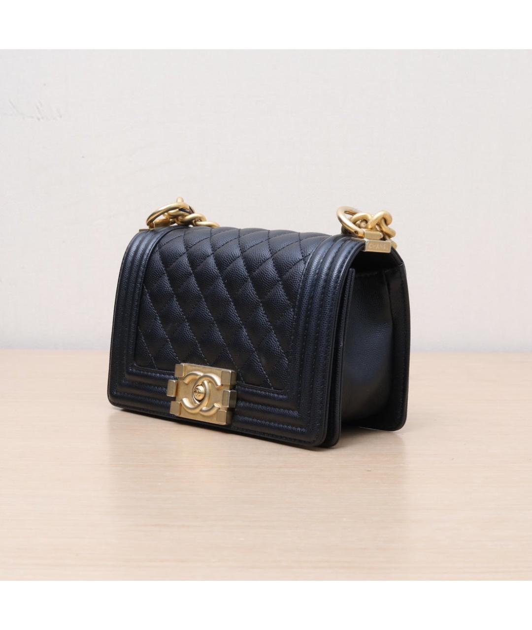 CHANEL Черная кожаная сумка через плечо, фото 4