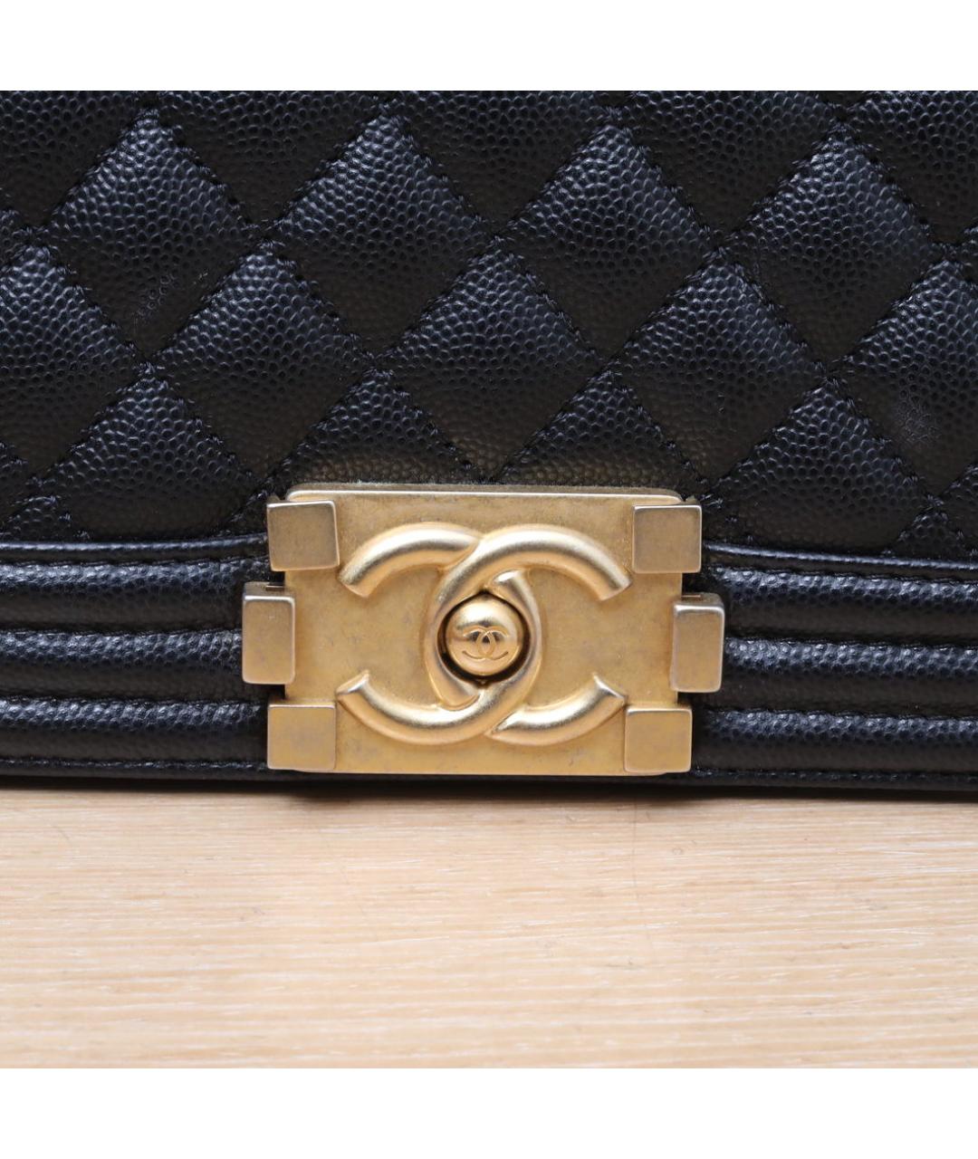 CHANEL Черная кожаная сумка через плечо, фото 8