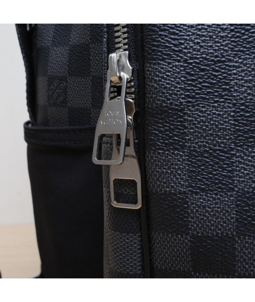 LOUIS VUITTON Черный кожаный рюкзак, фото 8