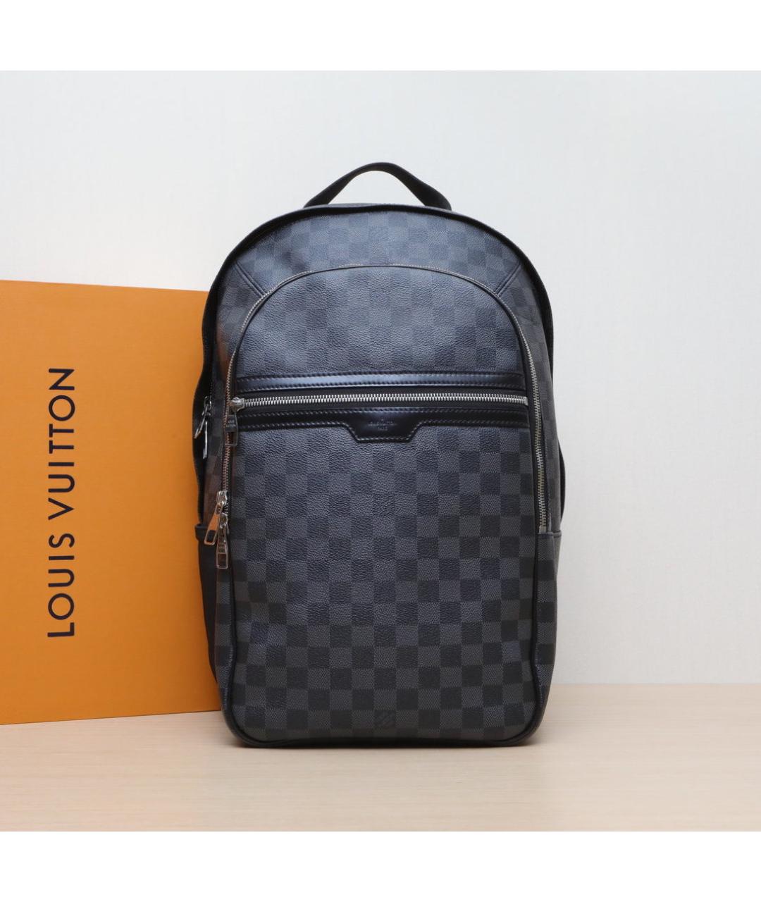 LOUIS VUITTON Черный кожаный рюкзак, фото 2