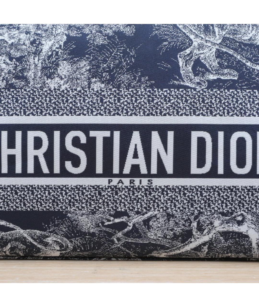 CHRISTIAN DIOR Темно-синяя жаккардовая сумка через плечо, фото 8